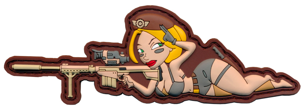 Sexy Pin Up Girl Tactical Morale Patch. 