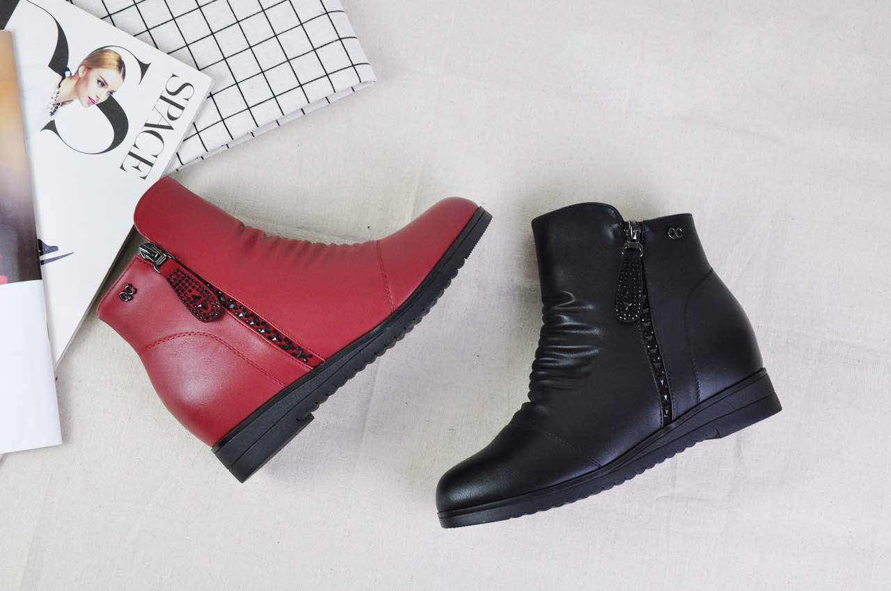 WEDGE LEATHER ANKLE BOOTS ตอบโจทย์ไซส์ใหญ่ ใส่แล้วฟินสุด