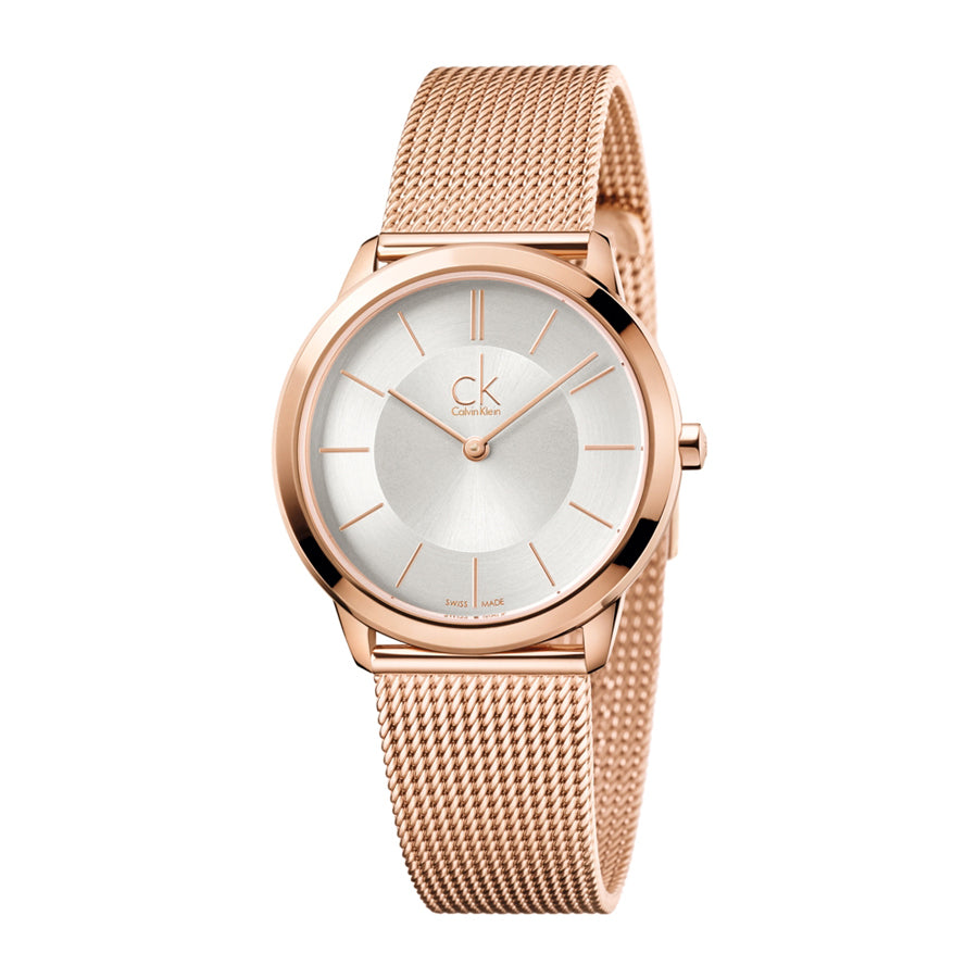 ck Calvin Klein Men's K3M21626 Minimal PVD Rose Gold Watch