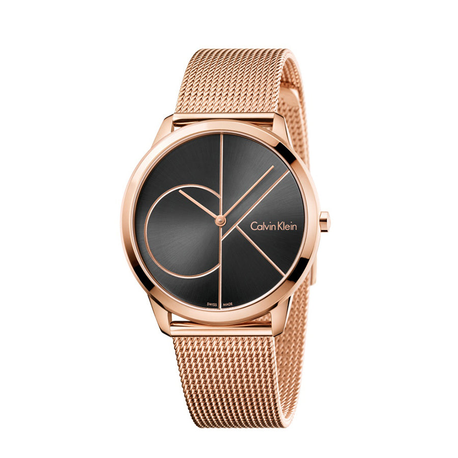 ck Calvin Klein Men's K3M21621 Minimal PVD Rose Gold Watch