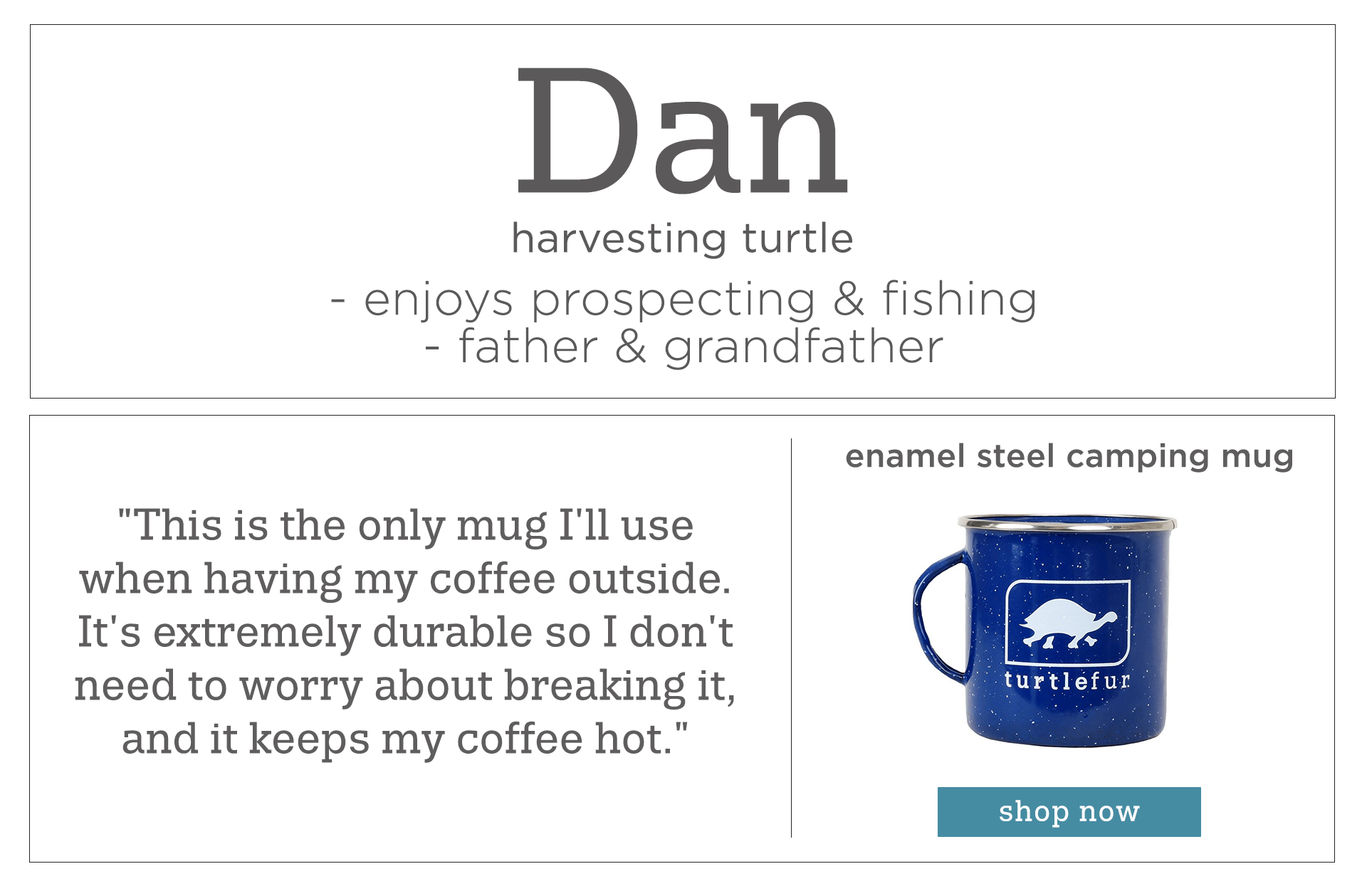Enamel steel mug that is durable and lightweight, a perfect mug for camping and hiking