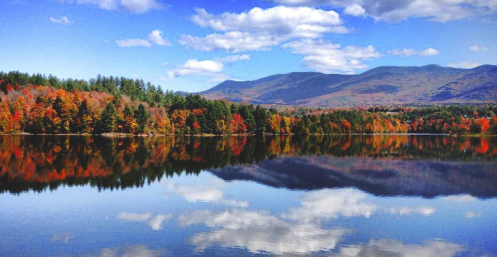 Waterbury Reservoir Vermont Fall Foliage