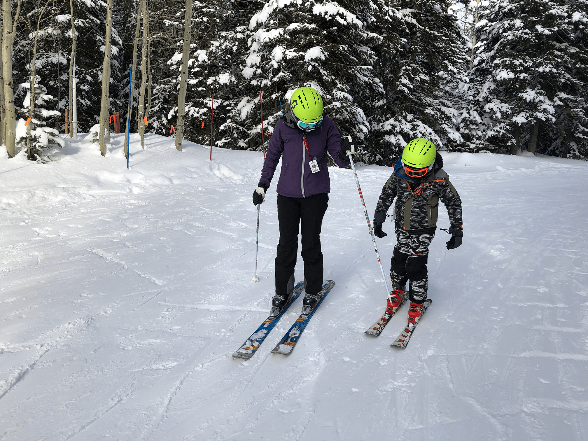 Tips for skiing with kids, Teaching your kids to ski