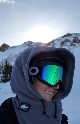 Kyle Overhood, snowboarder overhood, hood that goes over helmet