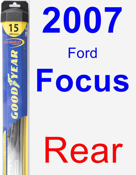 ford focus rear wiper blade size