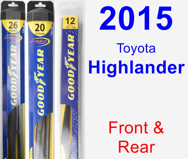 toyota wiper blade size