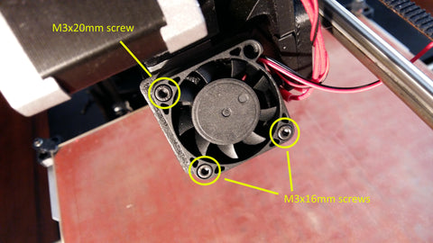 Lulzbot Taz 5 upgrade hotend side cooling fan installed