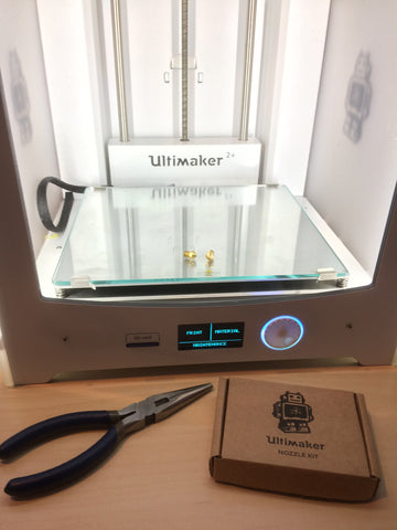 Changing the nozzle on an Ultimaker 2+ or Extended+ 3D printer