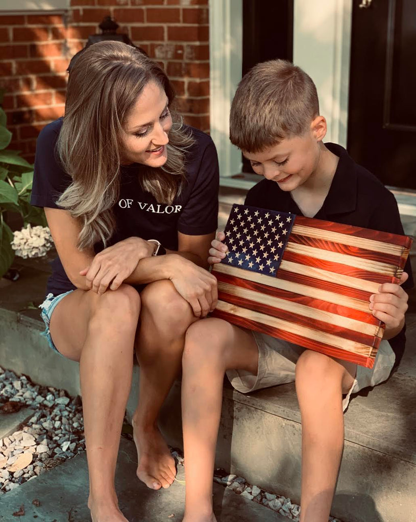 Sharing a patriotic moment with your child