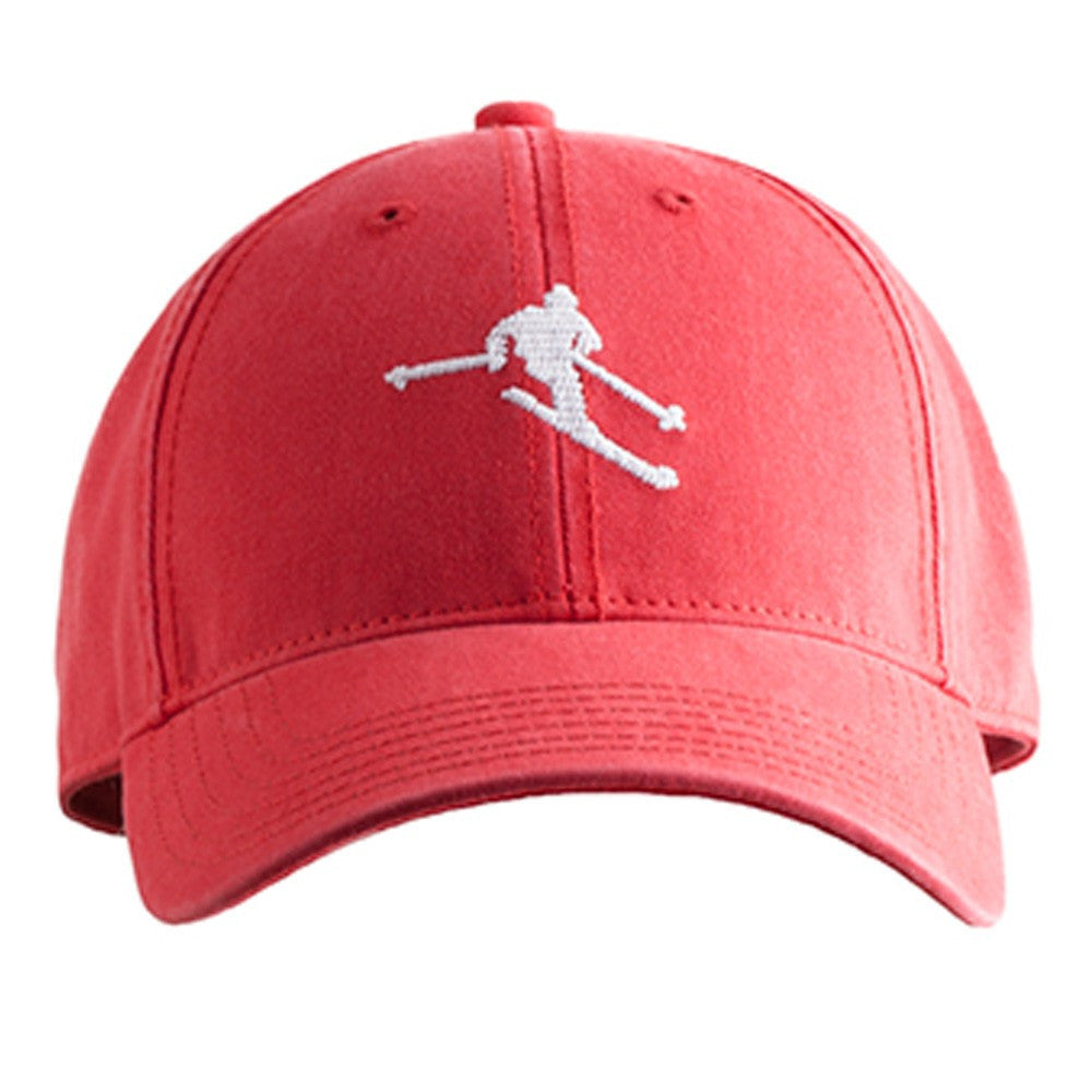 Harding Lane Skiing Baseball Cap in Red