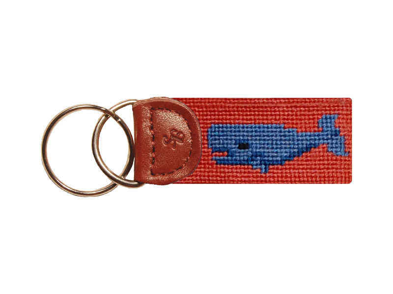 Smathers & Branson Whale Needlepoint Key Fob