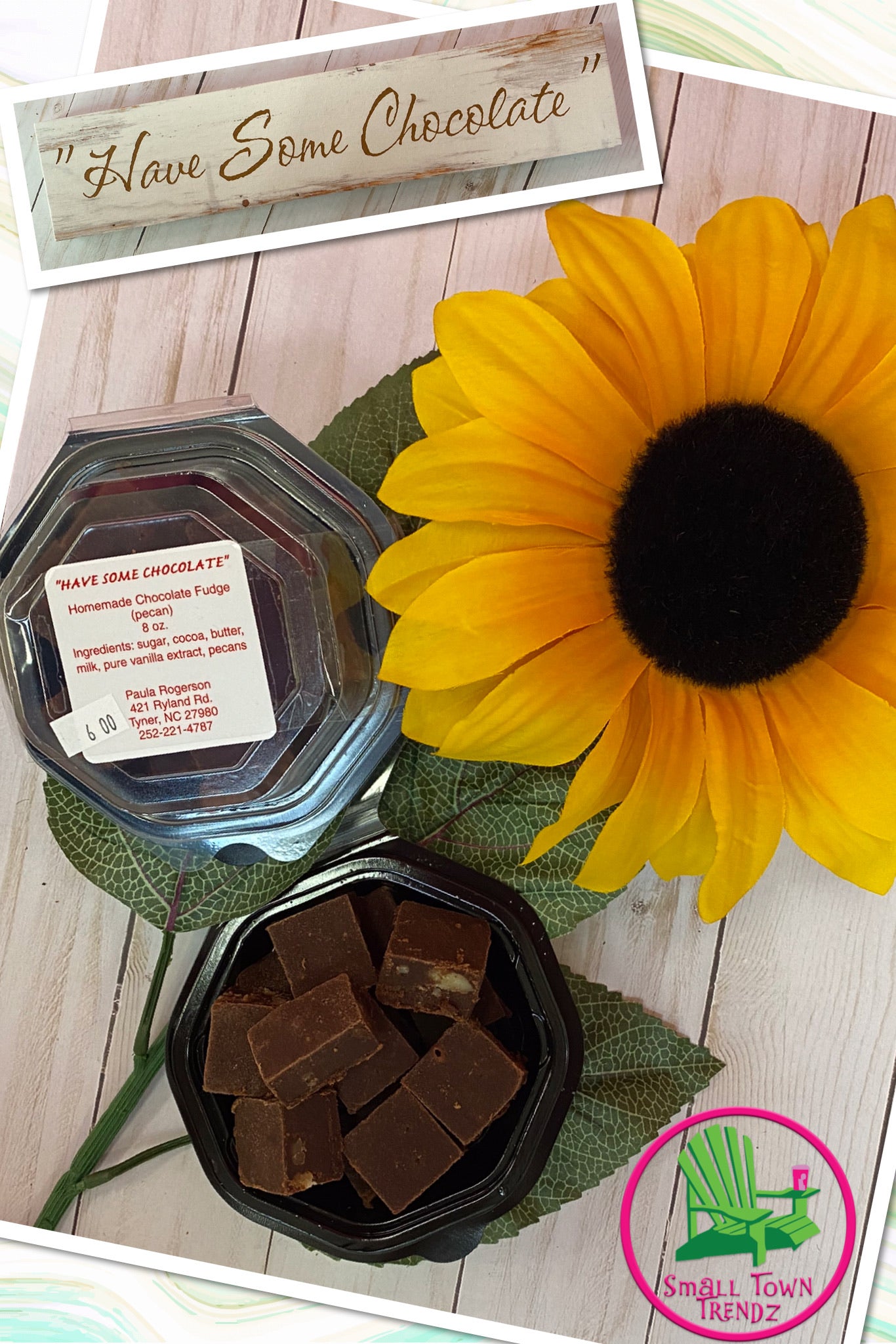 Homemade Chocolate Fudge (pecan)
