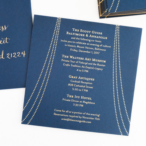 The Scout Guide Baltimore and Annapolis Holiday Party Invitations by Lou's Letterpress