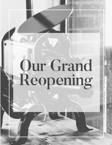 grand reopening lous letterpress