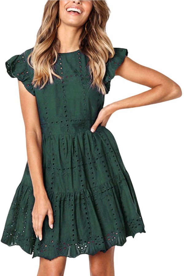 forest green casual dress