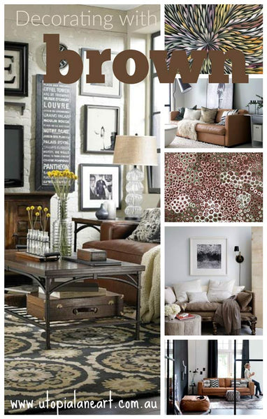Decorating with brown art