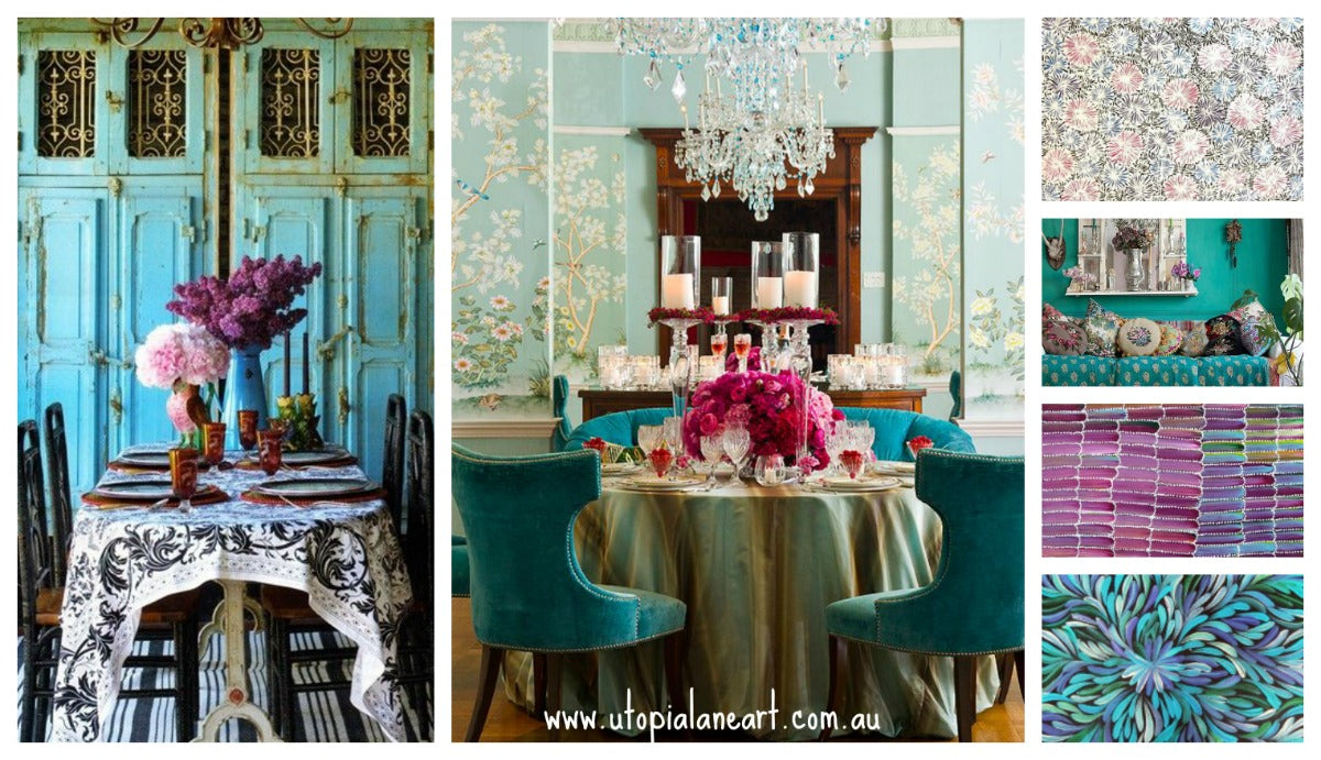 Decorate your interior with turquoise - tips and advice on decorating with this exotic colour #utopialane #interiors #decorating #turquoise
