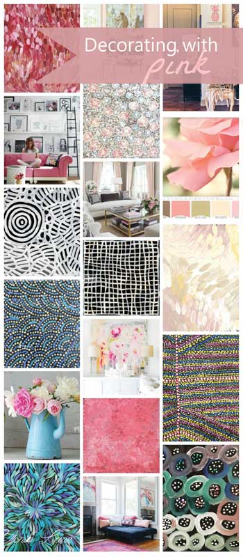 Decorating with pink and Aboriginal art