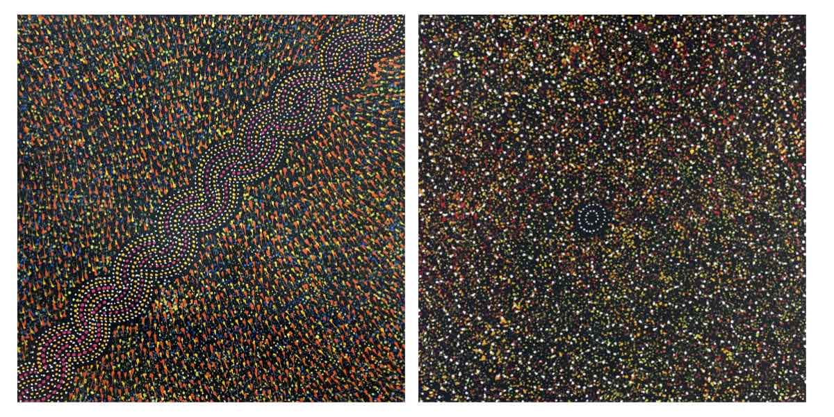 Aboriginal paintings by Elizabeth Kunoth Kngwarreye