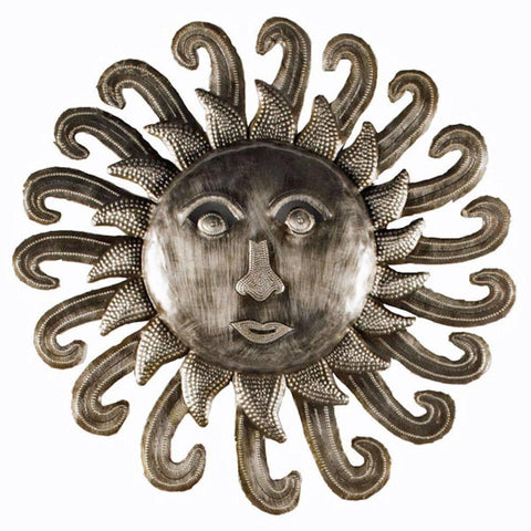 Haitian Metal Garden Wall Art of a Sun