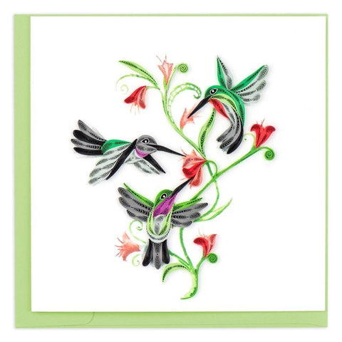 Hummingbird Trio Quilling Card