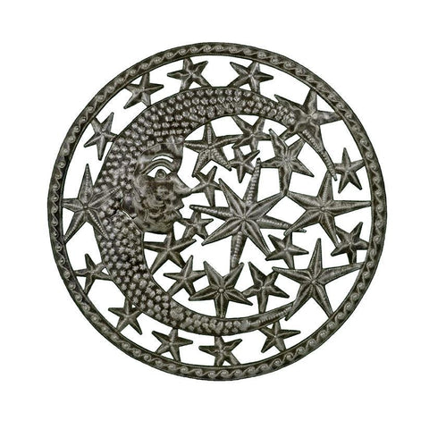 Haitian Metal Art | Crescent Moon and Stars