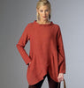Rusty Red Cross Weave Washed Linen Woven