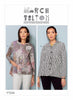Teal Ikat Stretch Velvet Knit