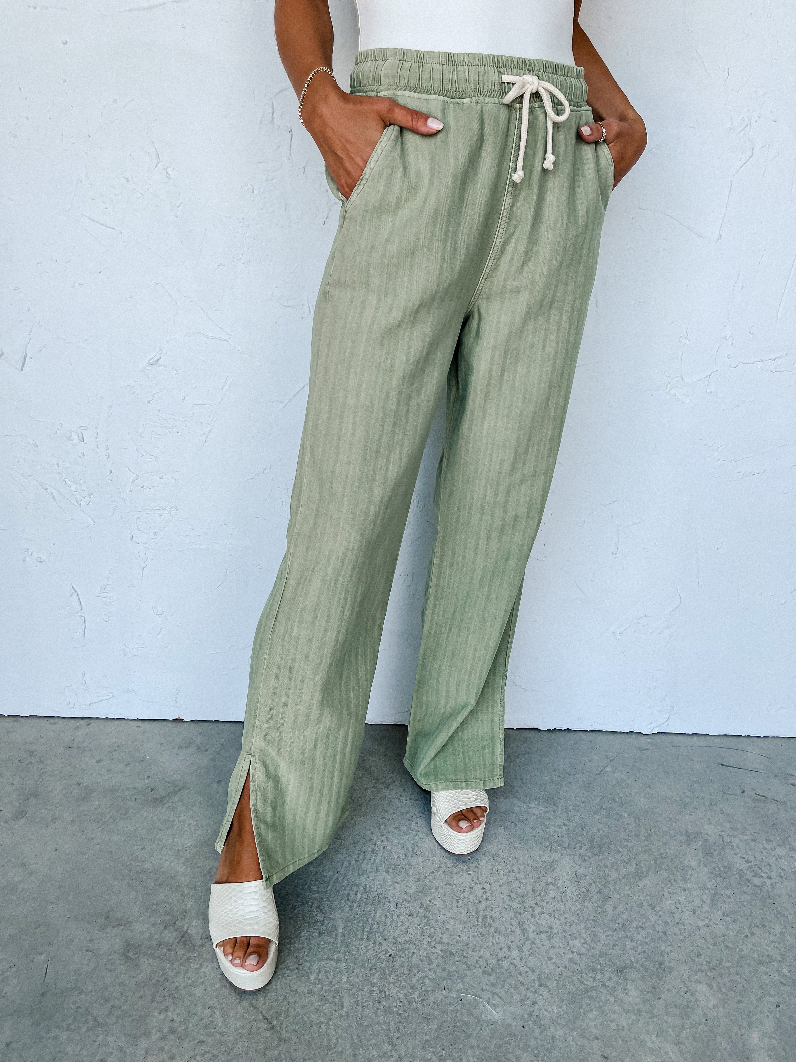 [Dear John] Kayla High Rise Pants-Lettuce