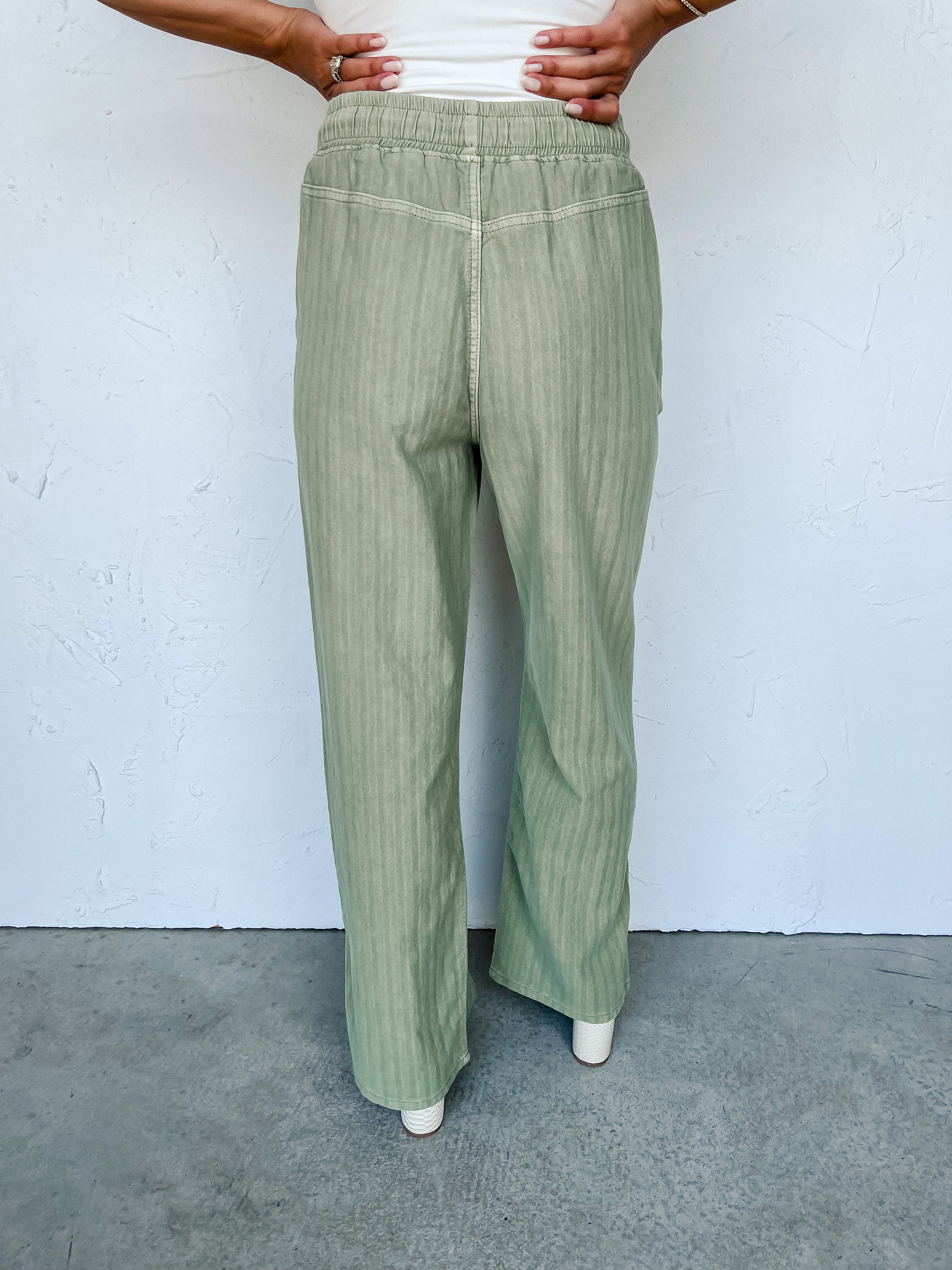 [Dear John] Kayla High Rise Pants-Lettuce