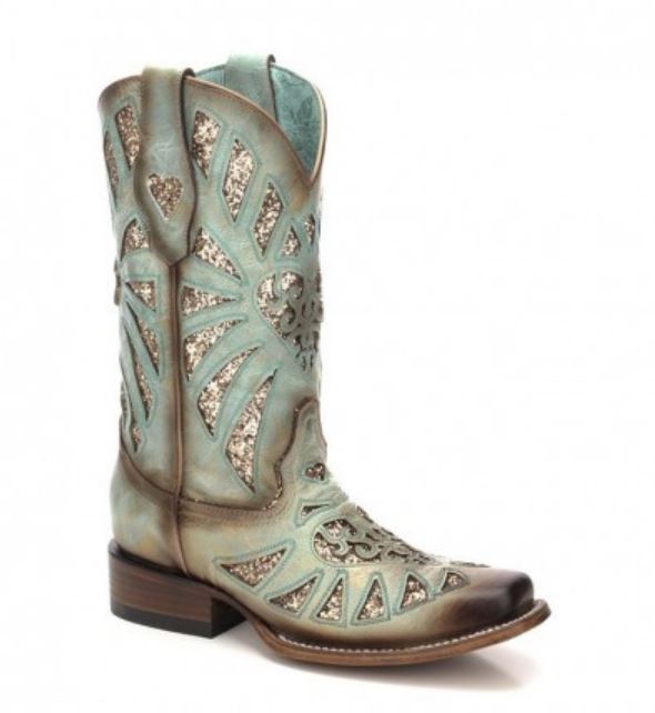 mint green cowboy boots