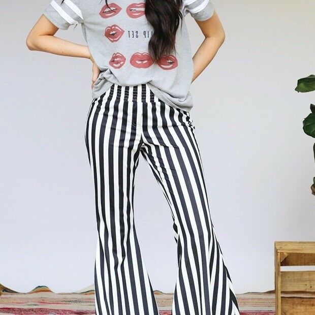 striped pants ladies