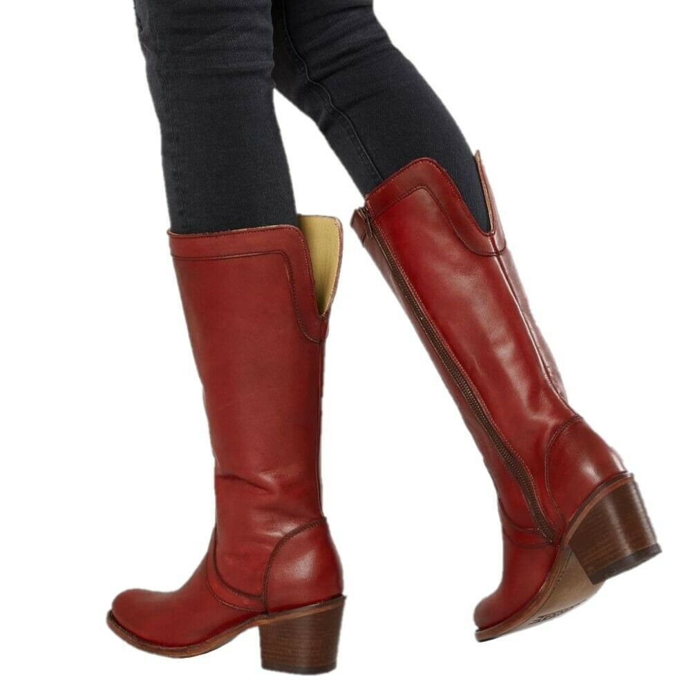 ladies burgundy boots