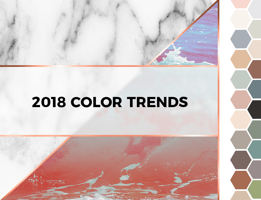 2018 Color Trends - swatches and textures