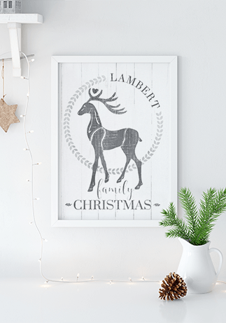 Family Christmas Personalized Print 