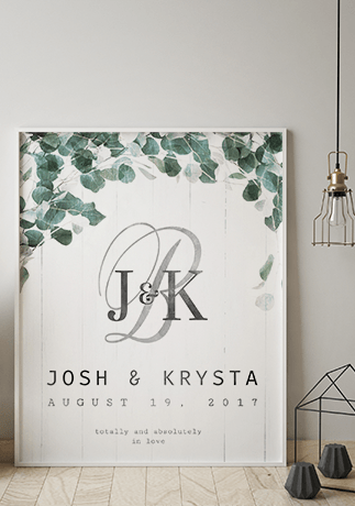 Totally & Absolutely personalized wedding print 