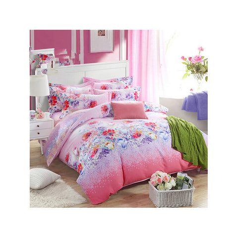 Bed Quilt Duvet Sheet Cover 4PC Set Upscale Cotton Sanded simple but elegant 012 - Mega Save Wholesale & Retail