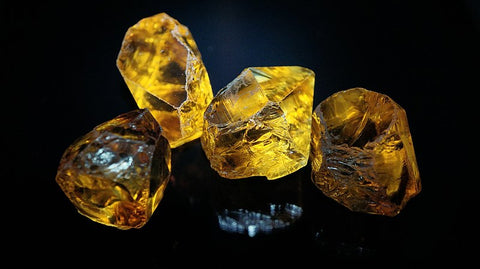 citrine rough crystals