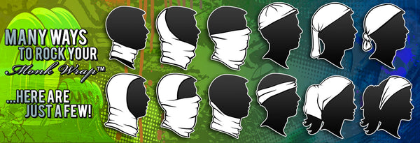 Many Ways to Wear your Monk Wrap™, Face Shield, Head Wear, Bandana