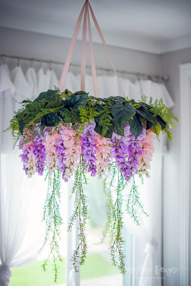 flower chandelier nursery