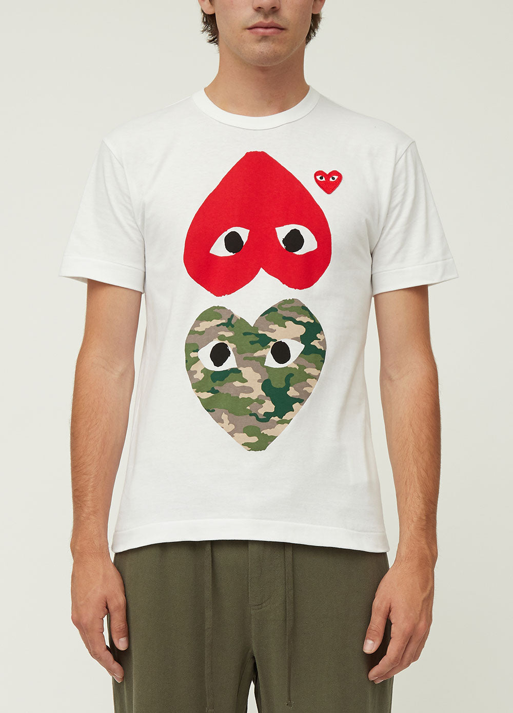 comme des garcons play camo shirt