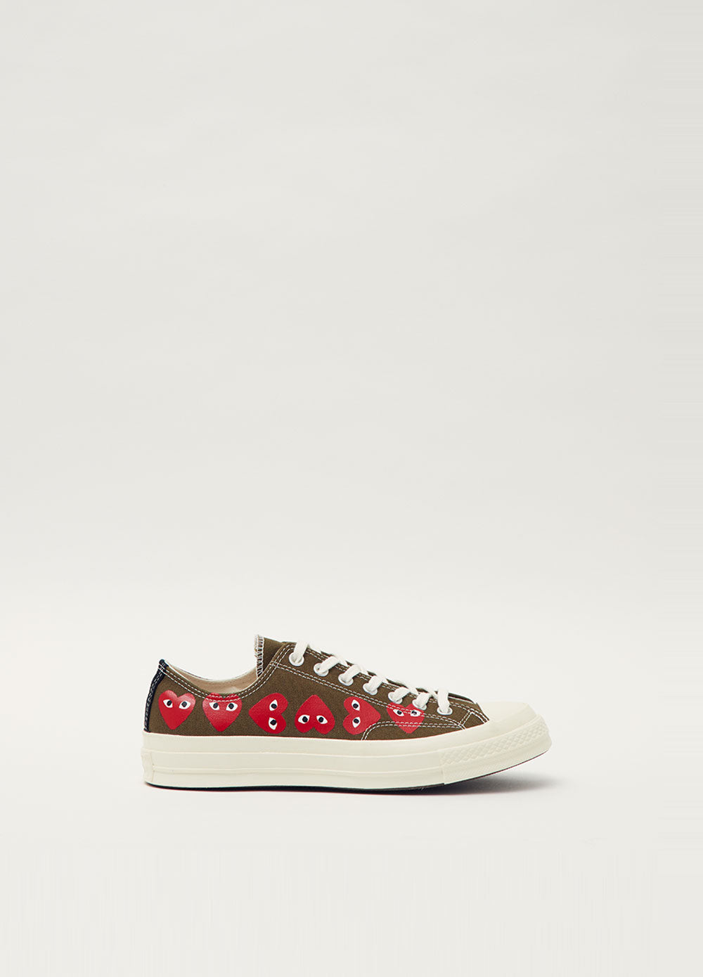 converse comme des garcons khaki