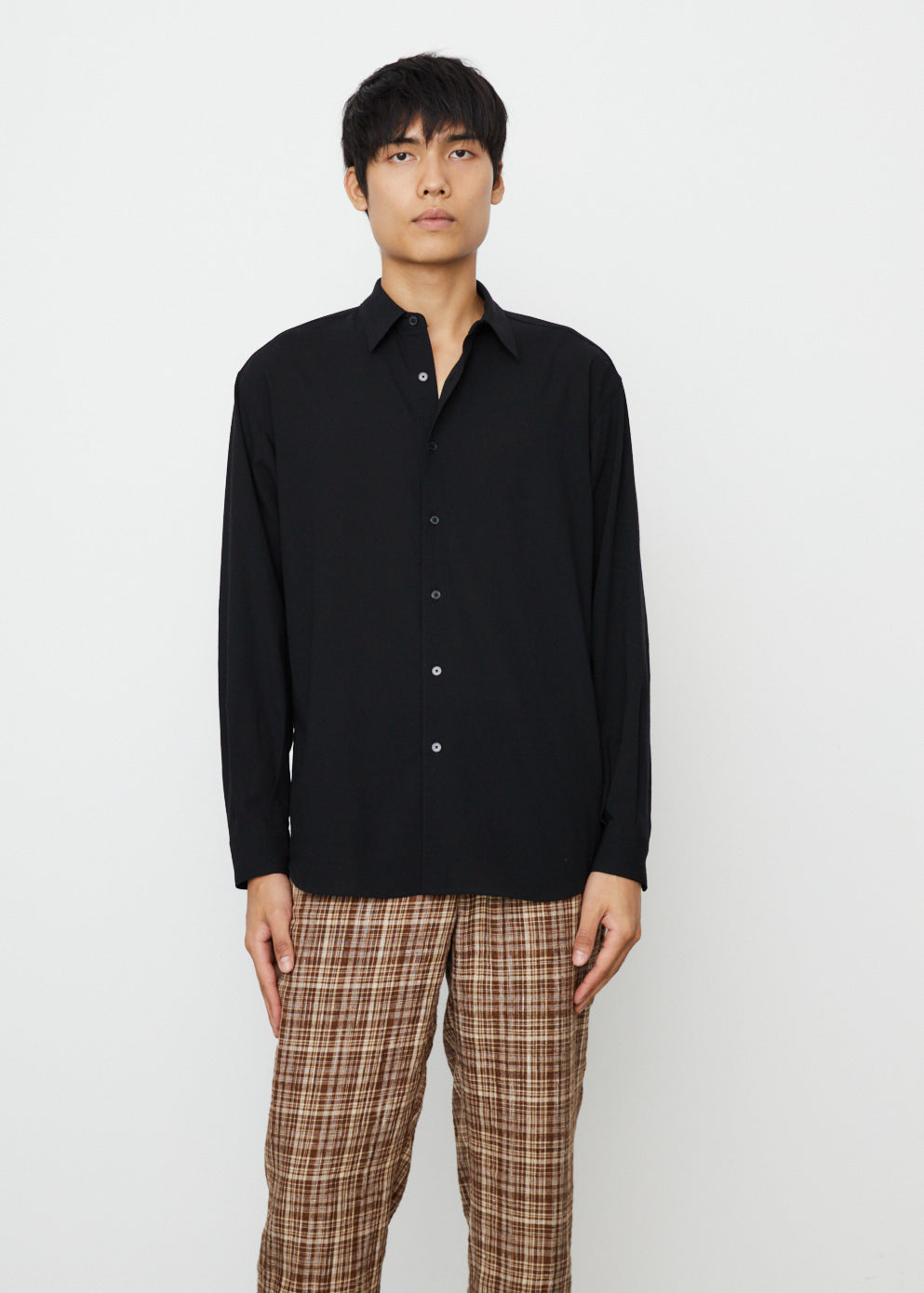 23SS オーラリー HARD TWIST WOOL VIYELLA SHIRT www.mahhalcom.com