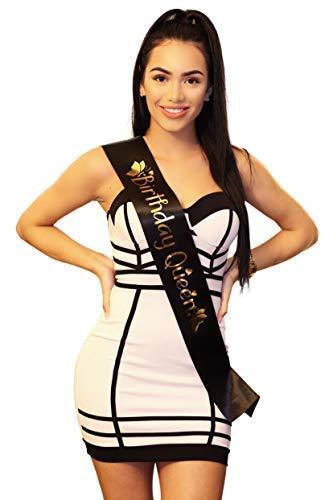 Black Satin Birthday Queen Sash - Posh By K ,women has the latest range of Girls, Boys and Baby Clothes, Toys and more. Shop online for free shipping on all orders over $49.,Your favorite kids brands and independent boutiques, all in one magical place., body jewelry, anklets, socks, belts, fashion jewelry, body accessories, trendy accessories, trendy fashion, chain accessories