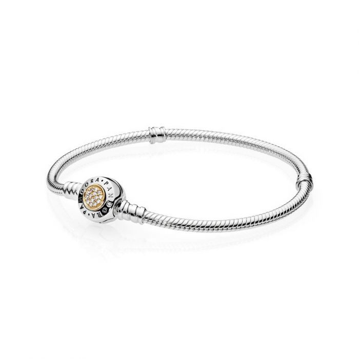 Signature Clasp Snake Chain Bracelet 590741CZ - vatlieuinphun, jewelry, beads for charm, beads for charm bracelets, charms for bracelet, beaded jewelry, charm jewelry, charm beads,