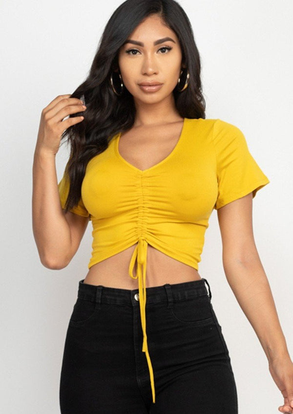 Women’s Cropwomen has the latest range of Girls, Boys and Baby Clothes, Toys and more. Shop online for free shipping on all orders over $49.,Your favorite kids brands and independent boutiques, all in one magical place. | Branson Strap Ruched Front Crop Top (Mustard) By: vatlieuinphun