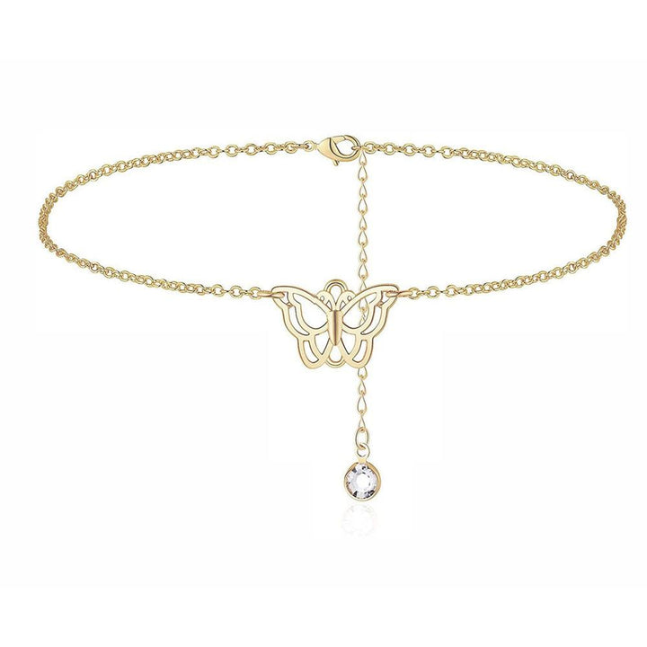 Hollow Butterfly Ankle Bracelet (Gold),women has the latest range of Girls, Boys and Baby Clothes, Toys and more. Shop online for free shipping on all orders over $49.,Your favorite kids brands and independent boutiques, all in one magical place., body jewelry, anklets, socks, belts, fashion jewelry, body accessories, trendy accessories, trendy fashion, chain accessories