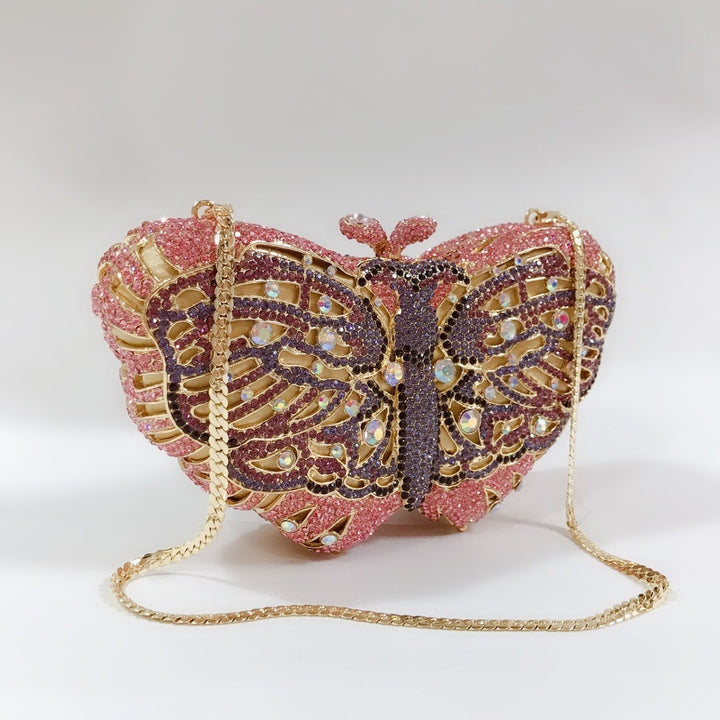 Butterfly Rhinestone Clutch Handbag - vatlieuinphun