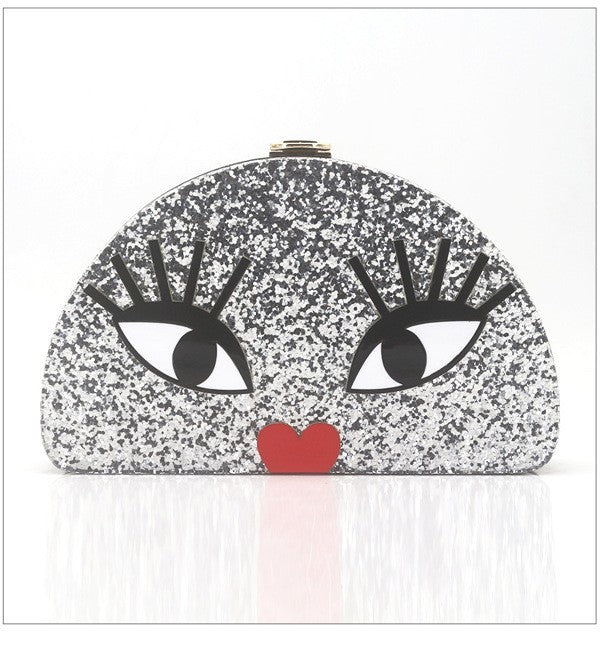 Face Time Acrylic Clutch Handbag - vatlieuinphun