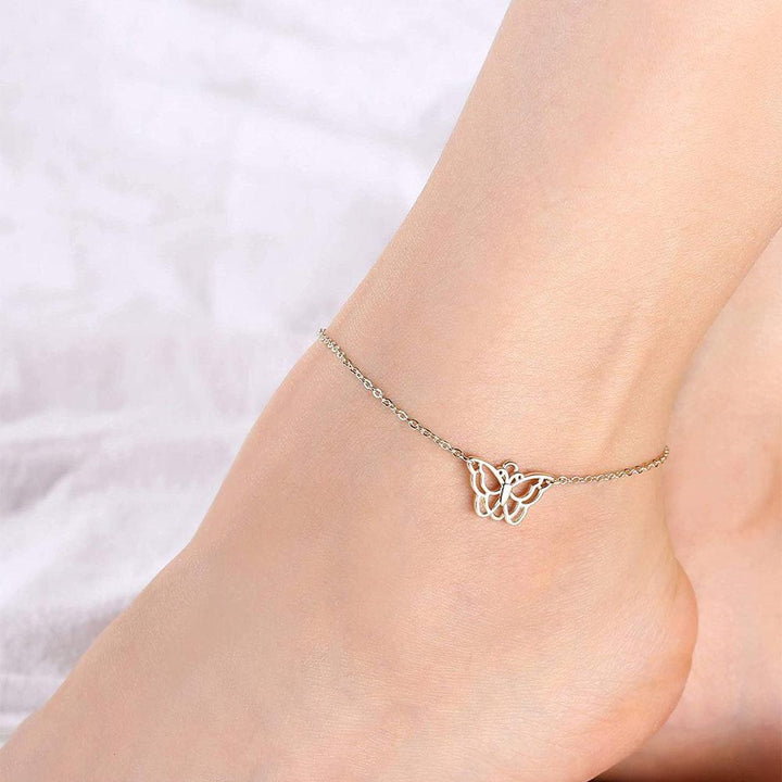 Hollow Butterfly Ankle Bracelet (Gold),women has the latest range of Girls, Boys and Baby Clothes, Toys and more. Shop online for free shipping on all orders over $49.,Your favorite kids brands and independent boutiques, all in one magical place., body jewelry, anklets, socks, belts, fashion jewelry, body accessories, trendy accessories, trendy fashion, chain accessories